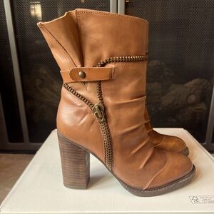 BCBGeneration Mid Calf Leather Boots